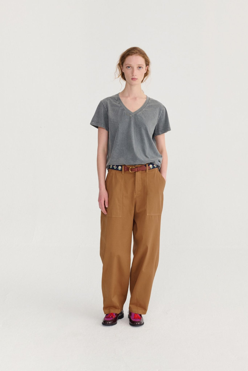 Camiseta de escote en V