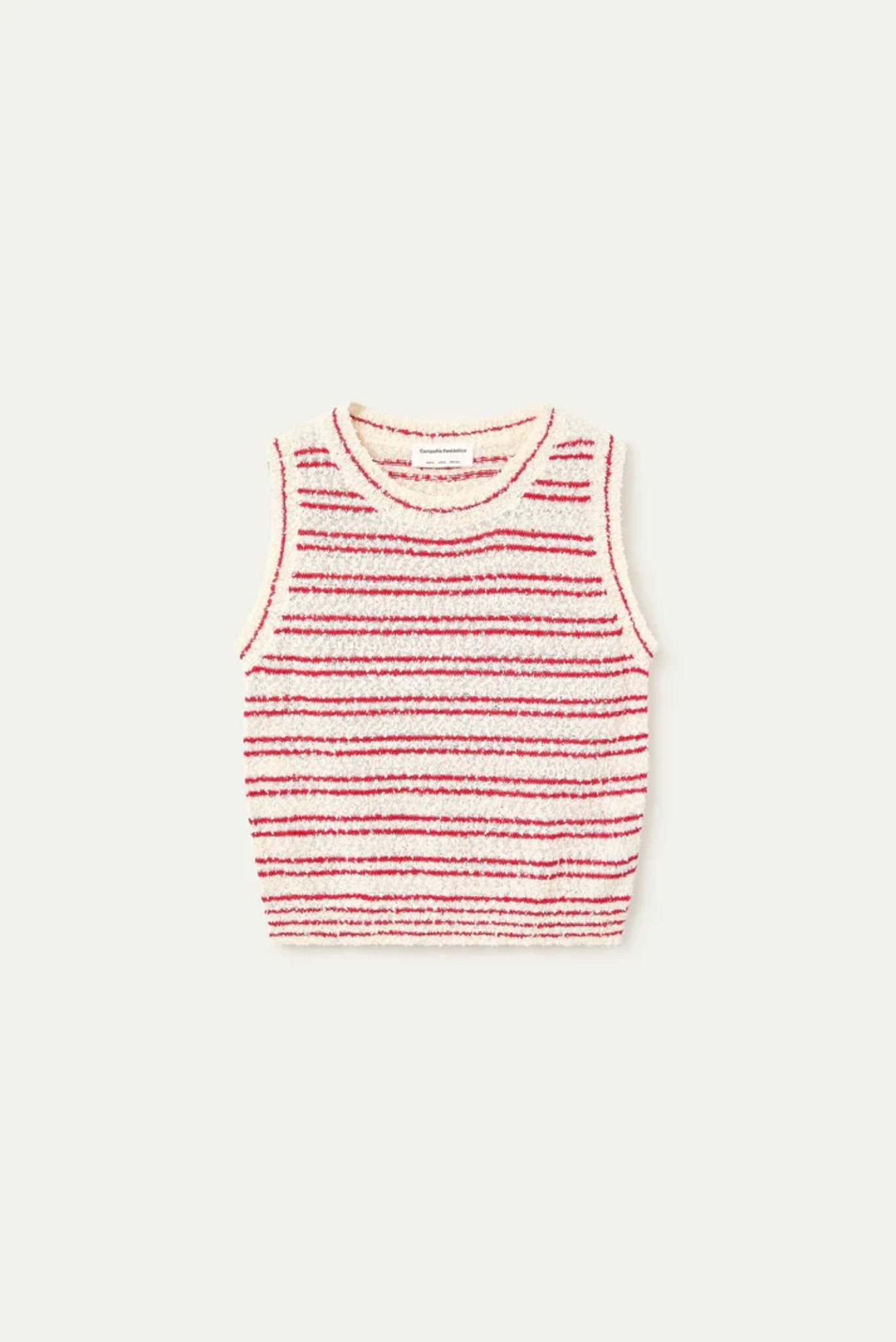 Top de punto texturizado con rayas