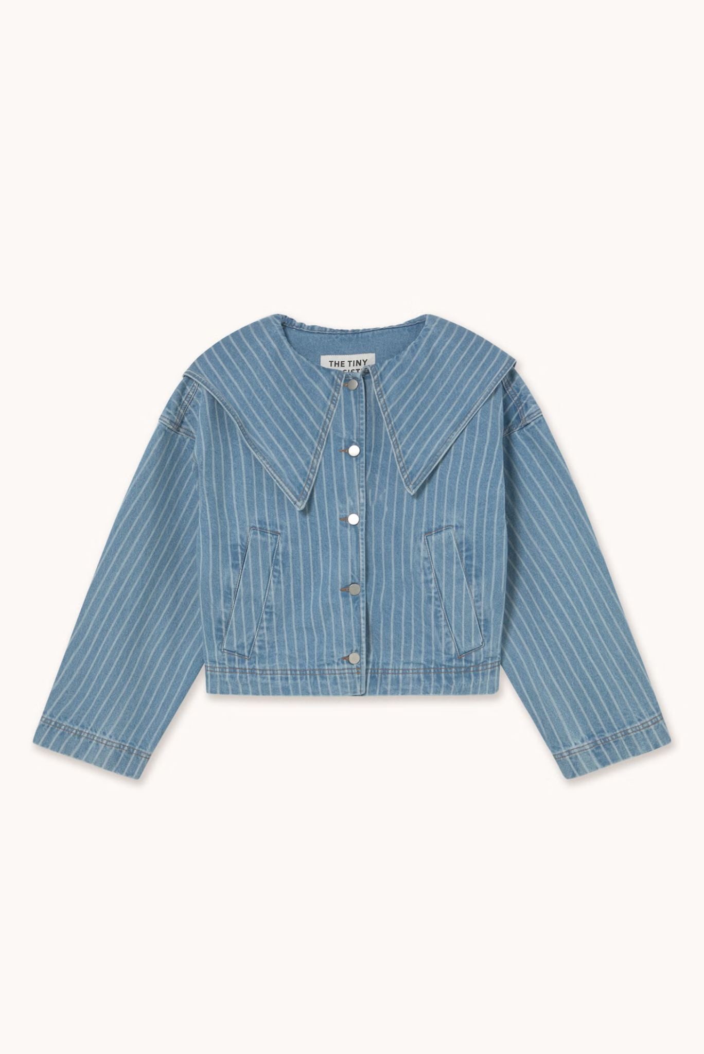 CHAQUETA CON CUELLO A RAYAS