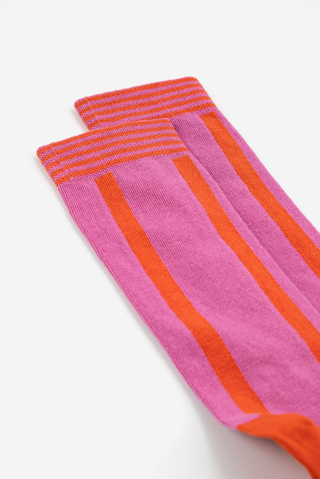 Calcetines largos de algodón rosa