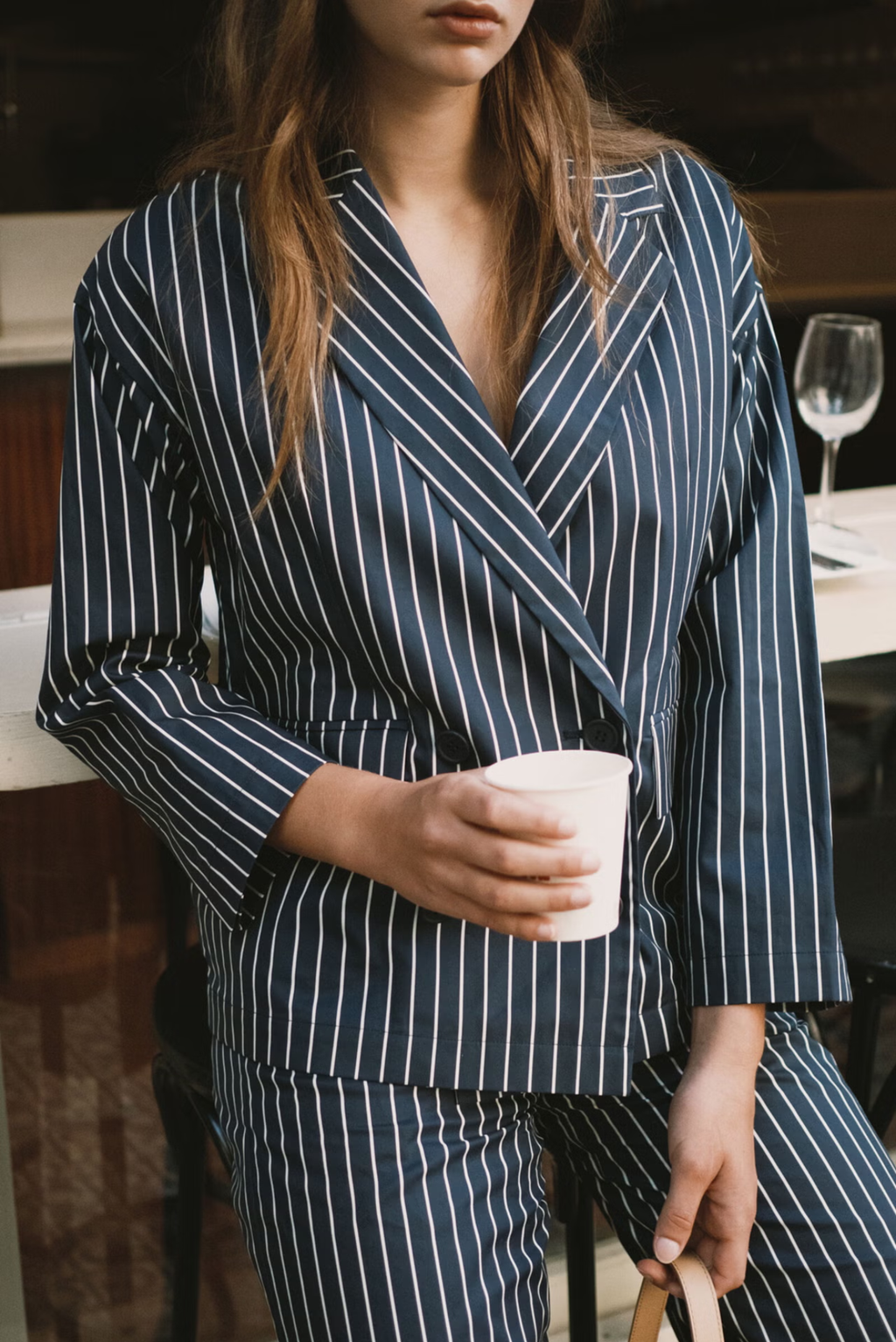 BLAZER DE SARGA A RAYAS