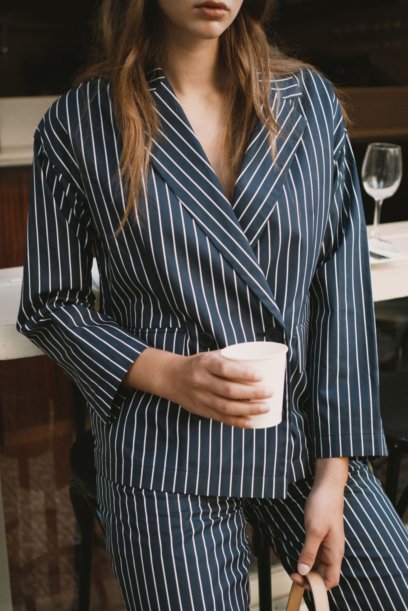 BLAZER DE SARGA A RAYAS