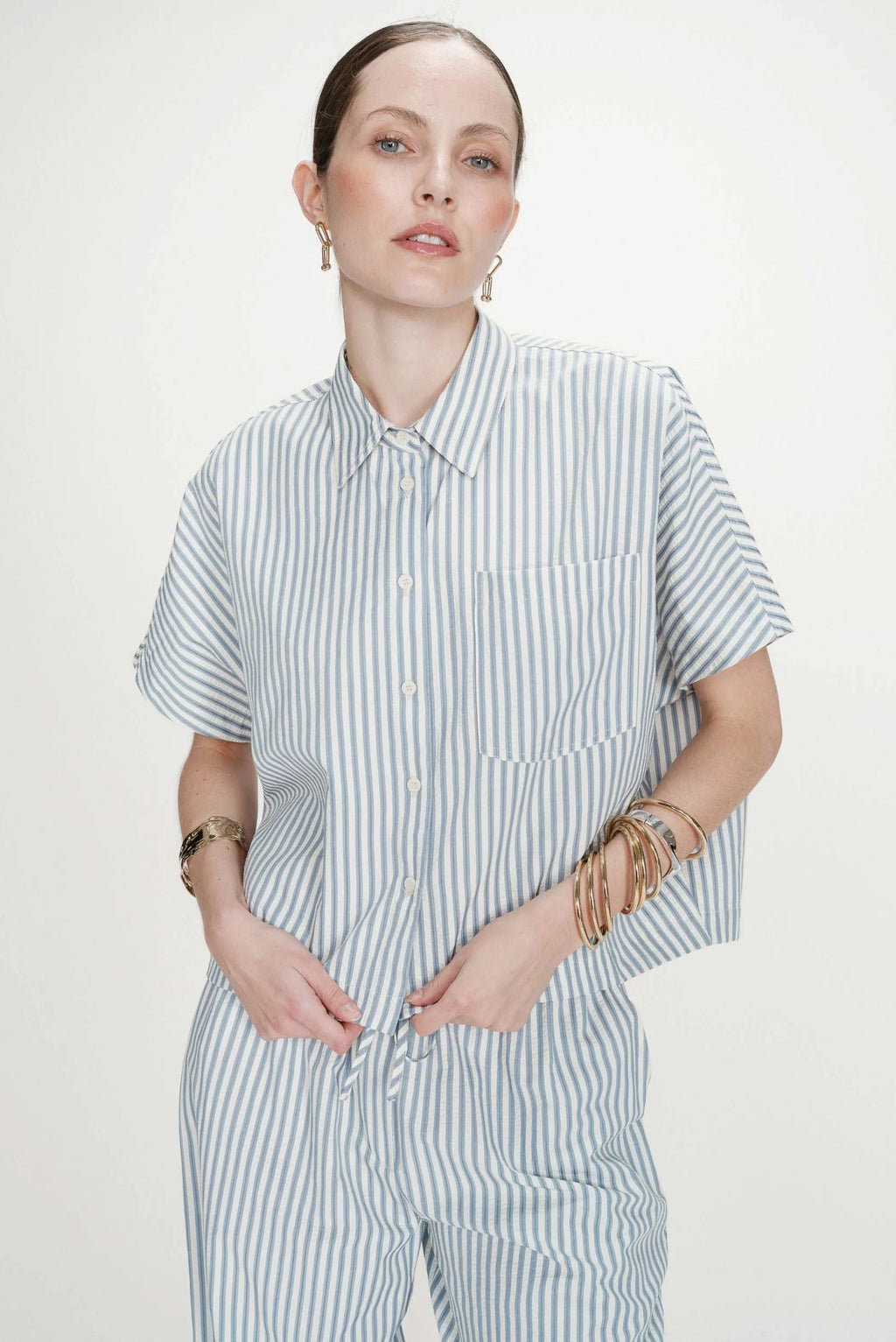 Camisa amplia a rayas Vercia