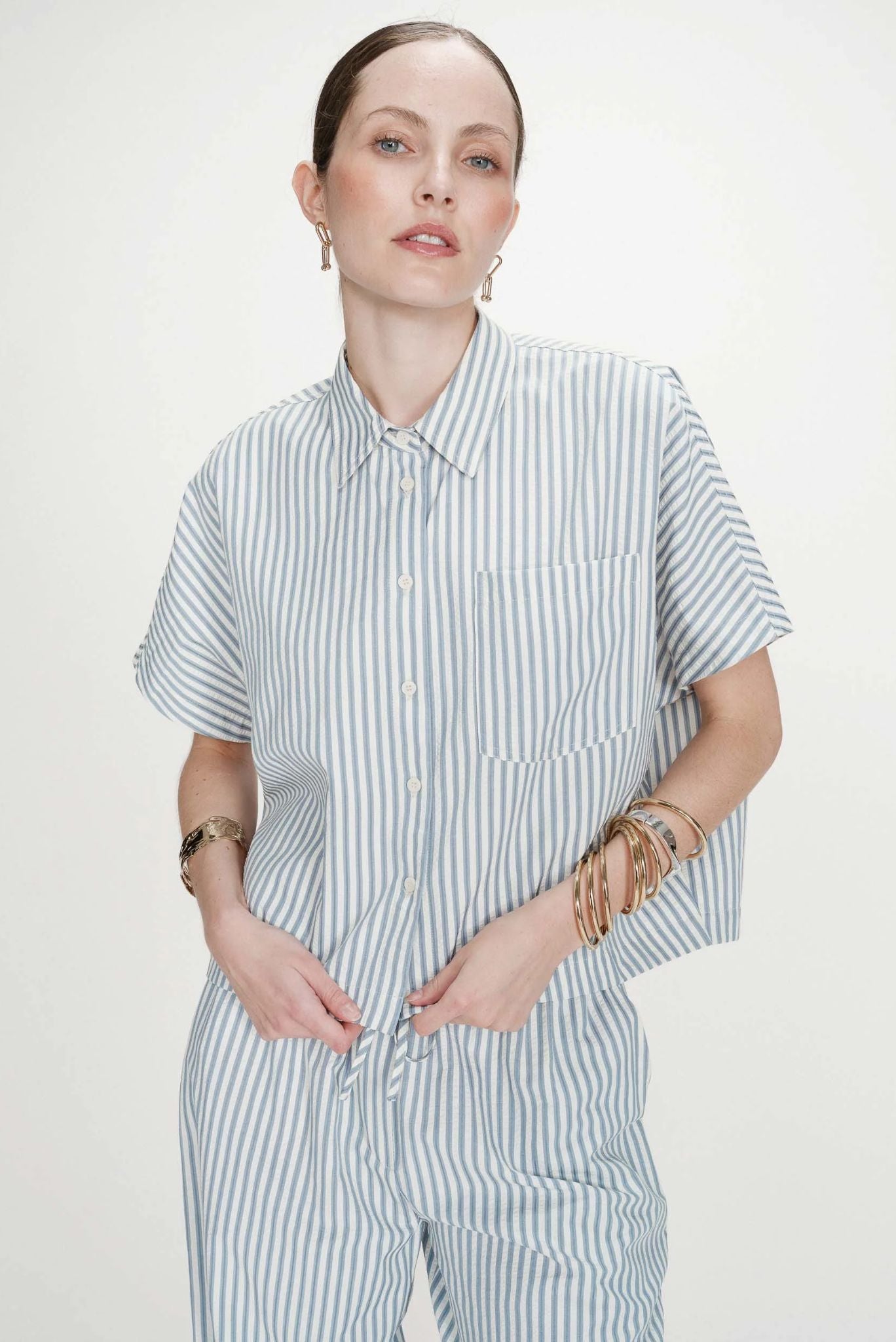 Camisa amplia a rayas Vercia