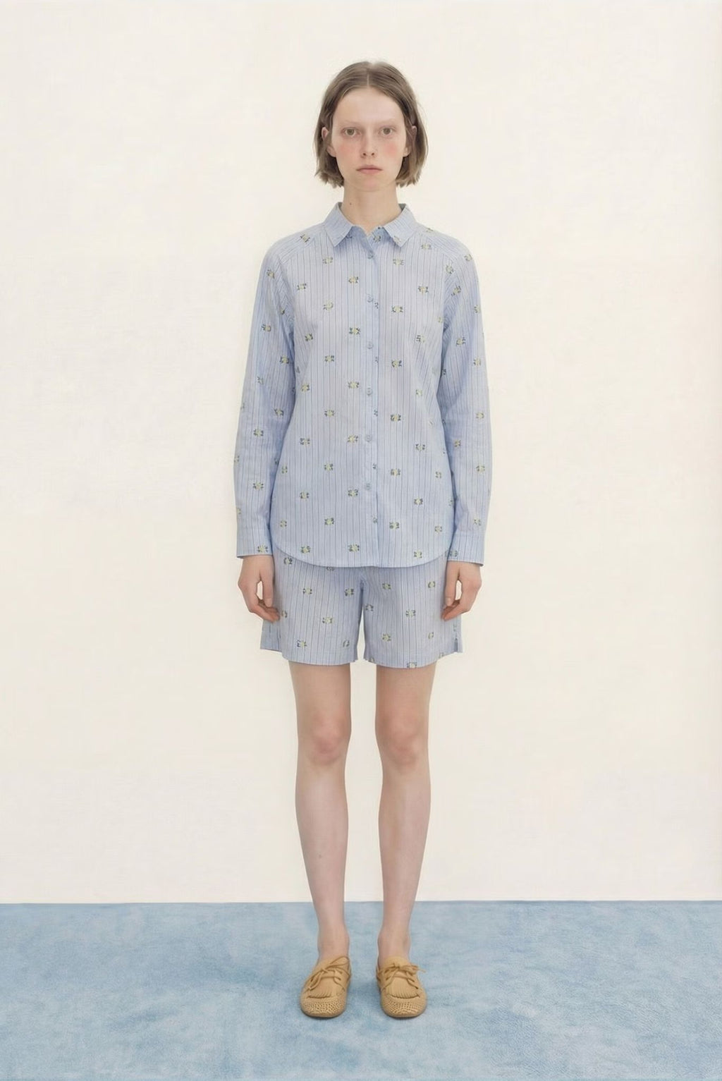 CAMISA A RAYAS MINI FLOWERS