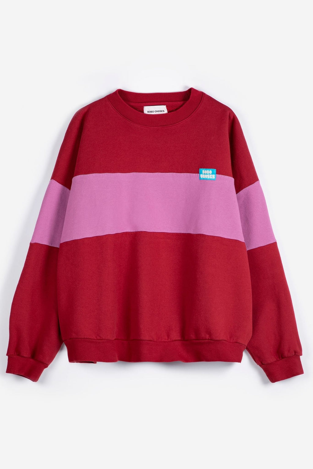 Sudadera relajada con bloques de color