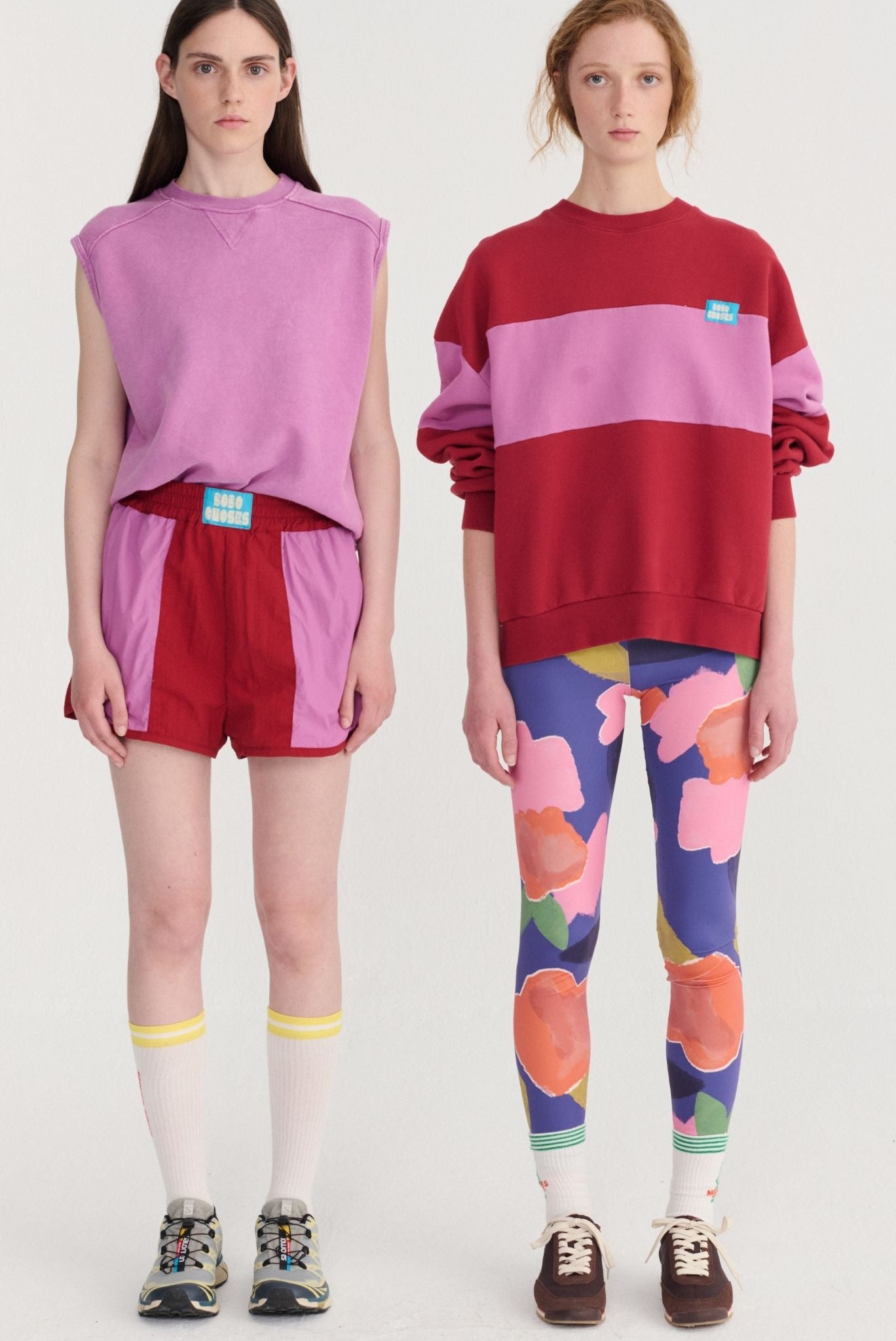 Leggings deportivas con patrón de colores floridos