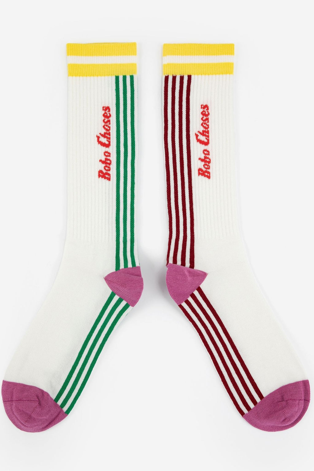 Calletines largos de algodón a rayas