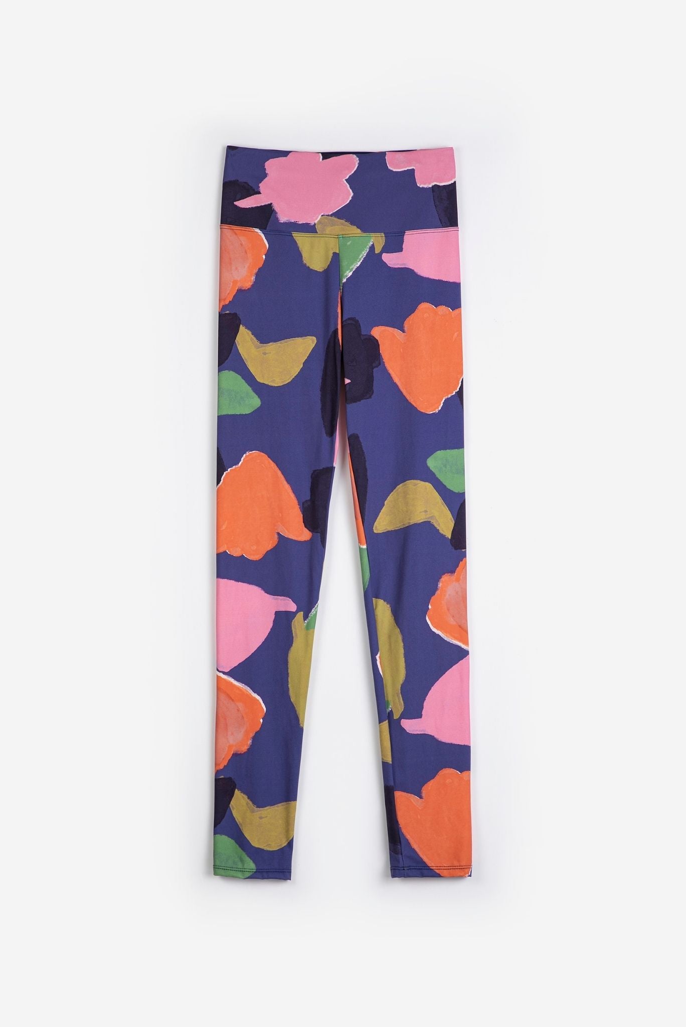 Leggings deportivas con patrón de colores floridos